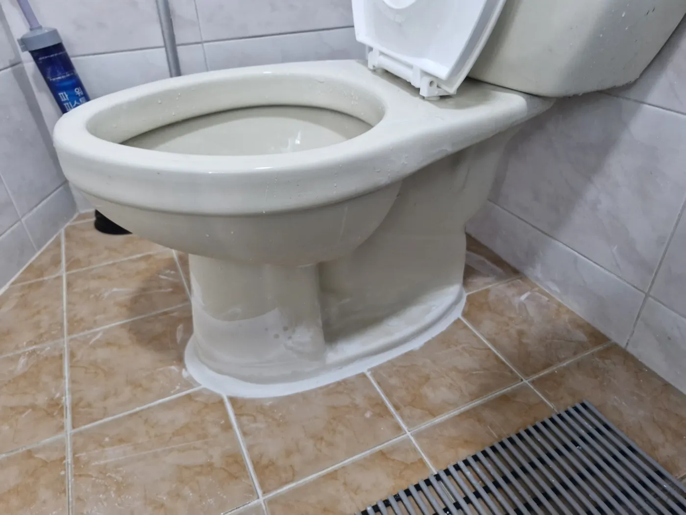 보령시 변기막힘 변기 배수 상태와 막힘 원인을 확인하는 현장 작업 사진