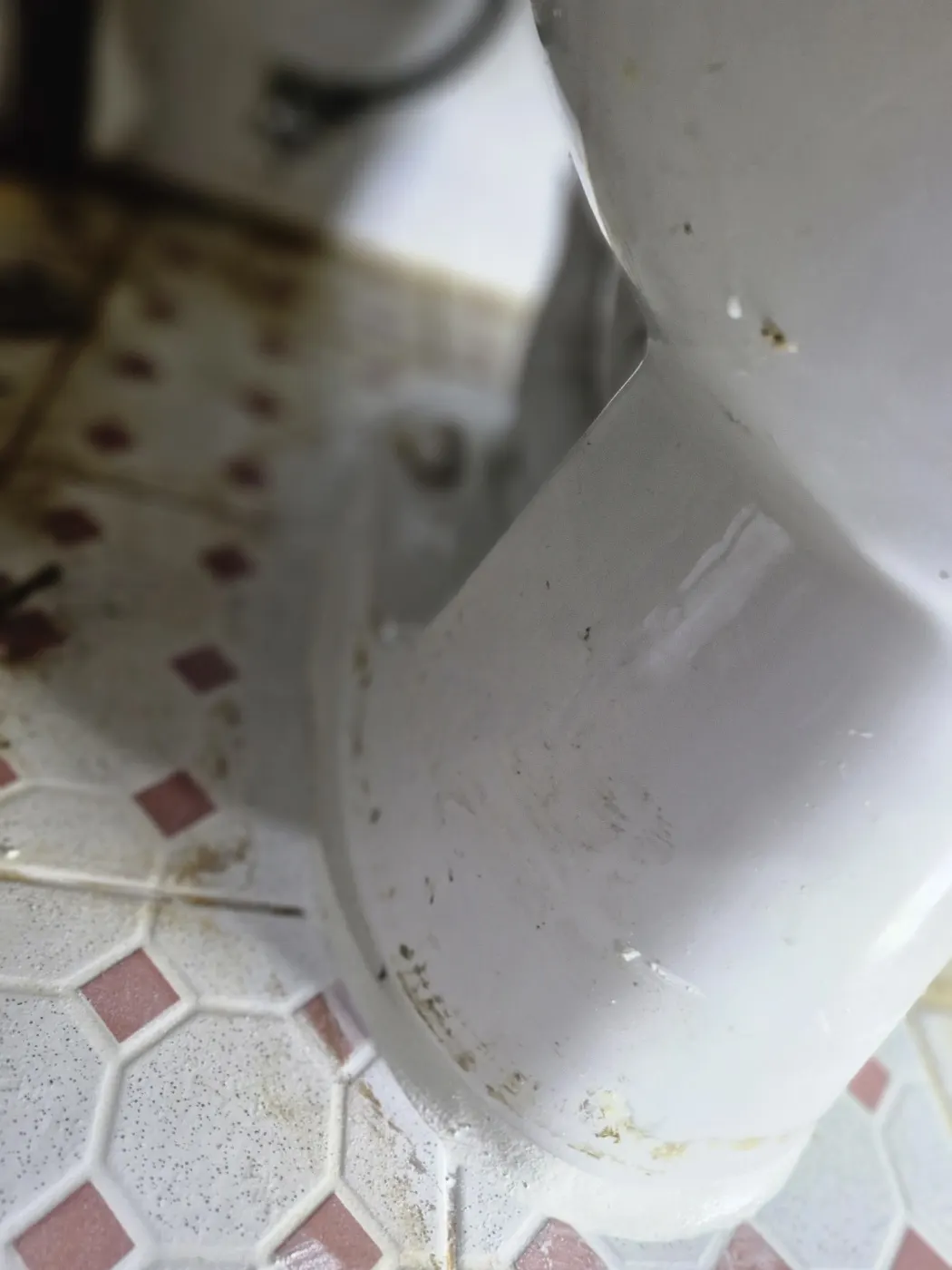 중랑구 변기막힘 변기막힘 이물질과 배수 상태를 확인하는 작업 사진